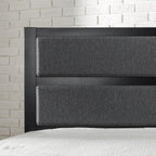 ZINUS Jessica Modern Studio Upholstered Metal Headboard, Full