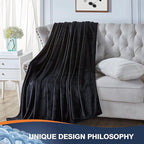 Walensee Fleece Blanket Plush Throw Fuzzy Lightweight (California King Size 108x102black) Super Soft Microfiber Cal King Size Flannel Blankets for Couch, Bed, Sofa Warm and Cozy for All Seasons