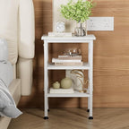 VECELO Modern Nightstands X-Design Side End Table Night Stand with Storage Shelf for Bedroom,Living Room