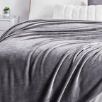 Walensee Fleece Blanket Plush Throw Fuzzy Lightweight (King Size 108x90 Dark Grey) Super Soft Microfiber Flannel Blankets for Couch, Bed, Sofa Ultra Luxurious Warm and Cozy for All Seasons
