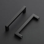Ravinte 1 Pack Black Cabinet Pulls 5 Inch Square Kitchen Cabinet Handles Matte Black Kitchen Hardware for Drawer Pulls Drawer Handles Come with Screwdriver
