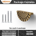 Brushed Antique Brass Cabinet Pulls 10 Pack 3 Inch Vintage Drawer Handles Kitchen Cupboard Half Moon Bathroom Dresser Sunflower Cup Flat Pull SH-AB76-10