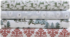 Eddie Bauer - Flannel Sheets Full Size, Anti-Pilling & Wrinkle Resistant Cotton, Touchably Soft for All-Season Comfort - Bed Sheets with Matching Pillowcases & Fitted Sheet (Deer Camp Green)