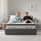 King Mattress 14 Inch, Hybrid King Size Mattress in a Box, Medium Feel, 3 Layer Premium Foam with Pocket Springs for Motion Isolation and Pressure Relieving, 80"x76"x14", 100-Night Trial