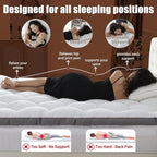 WhatsBedding 4 Inch Memory Foam Mattress Topper King Size for Pressure Relief, Extra Soft and Breathable Pillow Top Mattress Topper with 3D air mesh, Fluffy Shredded Memory Foam Filled，80 * 78 * 4in