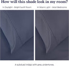 California Design Den Natural 100% Cotton Cooling Sheets for Queen Size Bed - Soft 400 Thread Count Sateen, Deep Pockets with All Around Elastic for a Snug Fit, Durable Bedding - Indigo Dusty Blue