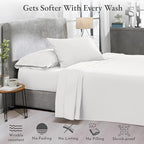 California Design Den 2-Pack Twin Size Bed Sheets Cotton - 400 Thread Count 100% Cotton Sateen - Soft, Breathable & Cooling Sheets, Wrinkle Resistant, 2 Sets of Deep Pocket Bed Sheets - Antique White