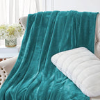 Walensee Fleece Blanket Plush Throw Fuzzy Lightweight (Twin Size 60x80 Teal) Super Soft Microfiber Flannel Blankets for Couch, Bed, Sofa Ultra Luxurious Warm and Cozy for All Seasons