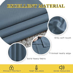 NICETOWN Smoky Blue Blackout Curtains for Bedroom - Triple Weave Grommet Top Thermal Insulated Window Treatment Light Blocking Drapes for Cafe/Home Office, W46 x L54, Set of 2