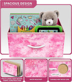 Sorbus Fabric Dresser for Kids Bedroom - Chest of 6 Drawers, Tall Storage Tower, Clothing Organizer, for Closet, for Playroom, for Nursery, Steel Frame, Fabric Bins - Wood Handle (Tie Dye Pink)