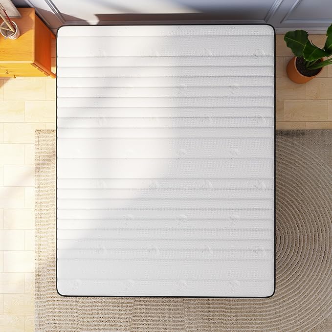 Swbvs Full Mattress, 12 Inch Full Size Mattress Bed in a Box,Memory Foam & Pocket Springs, Medium Feel, Cool Sleep & Pressure Relief, 120-Night Trial
