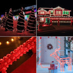 100ft LED Rope Lights Outdoor, 720 LED Connectable and Flexible Tube Lights with 8 Modes, Waterproof LED Rope Lighting for Garden, Patio, Pool, Bedroom, Party, Indoor Outdoor Christmas Decor (Red)