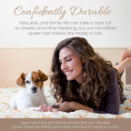 Linen Market Double-Brushed Patterned Microfiber Queen Sheet Set 4 Piece – Oeko-TEX Certified Ultra Soft & Wrinkle-Free - 16" Deep Pocket Sheets - Easy Care Queen Size - Aztec Dreams Coral