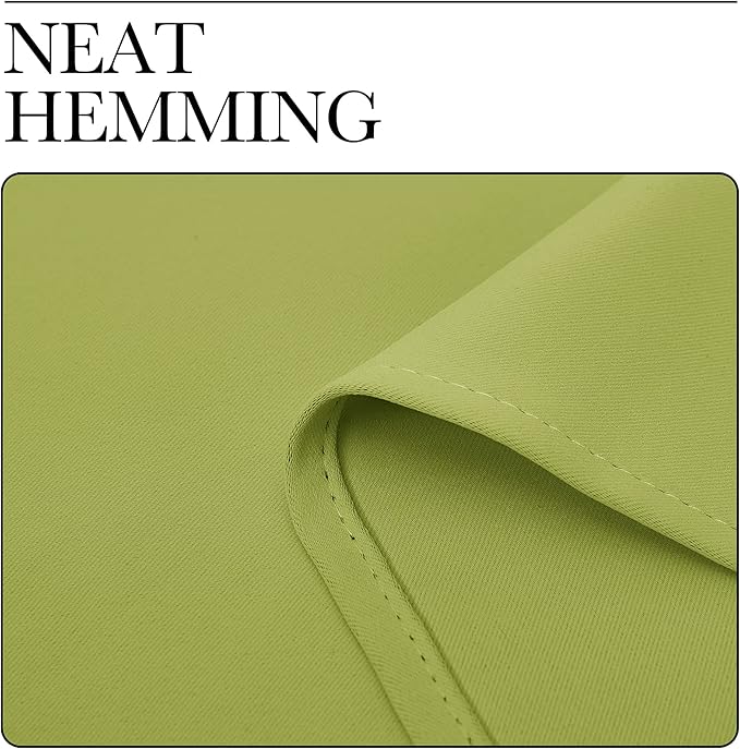 NICETOWN Blackout Curtains 50 inches Length for Laundry Room, Fresh Green, 2 Panels, 42" Wide, Thermal Insulated Decoration Drapes for Short Window