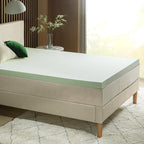ZINUS 3 Inch Green Tea Memory Foam Mattress Topper, Smaller, More Convenient WonderBox Packaging, Pressure-Relieving Layers, CertiPUR-US Certified, Full