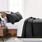 Love's cabin Twin Quilt Set Black Bedspreads - Soft Bed Fall Lightweight Bedspread Comforter - Modern Style Coin Pattern Coverlet for All Season - 2 Pieces (1 Quilt, 1 Pillow Sham)