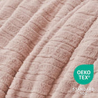 BEDELITE Fleece Queen Comforter Set -Super Soft & Warm Fluffy Pink Faux Fur Bedding, Luxury Fuzzy Heavy Bed Set for Winter with 2 Pillow Cases