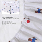 RUVANTI Flannel Sheets Twin XL Size - 100% Cotton Double Brushed Twin XL Sheet Sets, Deep Pockets 16 Inches, All Seasons Breathable & Extra Soft Bed Sheets, Warm & Cozy, 3 Piece, Puppy Playoff