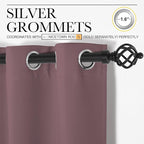 NICETOWN Dry Rose Blackout Curtains for Bedroom (1 Pair, 42 x 63 inches), Farmhouse Thermal Insulated Room Darkening Drapes for Windows