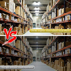 LED Garage Lights 4 Pack, 80W LED Shop Light with 4+1 Multi-Position Panels Deformable E26/E27 Ceiling Light, 6500k 8000LM Ceiling Led Daylight for Shop, Basement, Workshop, Attic, Barn