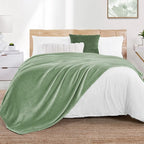 Walensee Fleece Blanket Plush Throw Fuzzy Lightweight (Twin Size 60x80 Sage Green) Super Soft Microfiber Flannel Blankets for Couch, Bed, Sofa Ultra Luxurious Warm and Cozy for All Seasons