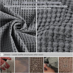 PHF Pre-Washed Cotton Waffle Weave Blanket Throw Size for Couch Bed,Snag Proof Spring Summer Lightweight Breathable,Oeko-TEX Certified,Machine Washable, Home Decor Gift，Charcoal