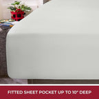 Mellanni RV Short Queen Sheets - 4 PC Iconic Collection Bedding - Hotel Luxury, Extra Soft, Cooling Bed Sheets - Deep Pocket up to 10 inch (RV/Short Queen, Light Gray)