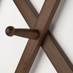 SKOLOO Accordion Wall Hanger with 22 Hooks, Modern Expandable Coat Rack Hat Rack for Wall, Solid Wooden, Walnut Color