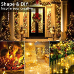 VOOKRY 32 Pcs LED Fairy Lights Battery Operated String Lights - 10 ft 30 LEDs Waterproof Copper Wire Mini Firefly Starry Moon Lights for DIY Crafts Wedding Party Bedroom Table Centerpieces Christmas