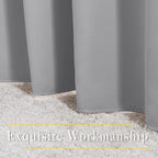 NICETOWN Silver Grey Curtains 96 inches Long, Grommet Thermal Insulated Blackout Curtains Privacy Window Treatments for Boys Room/Living Room, W46 x L96, 2 Panels