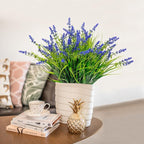 12 Bundles Outdoor Artificial Plants Flowers UV Resistant Fake Tall Grass Plants Bushes Faux Tropical Shrubs for Outside Window Box Planter Front Porch Yard Patio Floral Arrangement