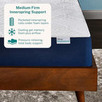 Sleep Innovations Marley Hybrid 10 Inch Cooling Gel Memory Foam and Innerspring Coil Mattress, Cal King Size, Bed in a Box, Medium Firm Advanced Support