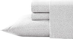 Laura Ashley Cotton Flannel Bed Linen Set, Chelsie Vine Grey (Full), 3 Piece Including Fitted Sheet, 100% Cotton, Deep Pockets, Brushed for Extra Softness