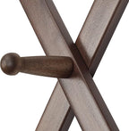 SKOLOO Hat Rack for Wall with 20 Hooks, Solid Wooden, Modern, Expandable Coat Rack Wall Mount for Coats, Hats, Bags, Baseball Caps, Walnut Color