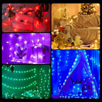 Minetom Star String Lights Battery Operated - 17 ft 50 LED Color Changing Star Fairy Light with Remote and Timer, 16 Single Colors and 7 Modes Starry Lights for Bedroom Dorm Tent Bed Patio Christmas