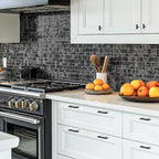 JOY DECOR 30 Pack Cabinet Handles, Black Cabinet Pulls, 3 Inch Kitchen Closet Handles Square Drawer Pulls Stainless Steel Drawer Hardware, 76mm Hole Centers