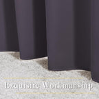 NICETOWN Room Darkening Window Curtains 90 inch Length - Thermal Insulated Grommet Light Blocking Solid Curtain Drapes for Bedroom/Living Room (Greyish Purple, Set of 2, 46" Wide Per Panel)