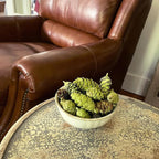 Hillhouse Naturals Balsam Fir & Cedar 8oz Potpourri Green Pine Cones. Fresh Green Notes, snowkissed Balsam fir and Crisp Cedar Waft a Breath of Winter air into Your Home. Made in The USA.