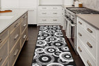 Custom Length Cut to Size Modern Farmhouse Carpet Runner Rug for Hallways, Non Slip Rubber Backed, 31 inch Wide X Customized Length, Geo Black, 31 inch X 19 feet