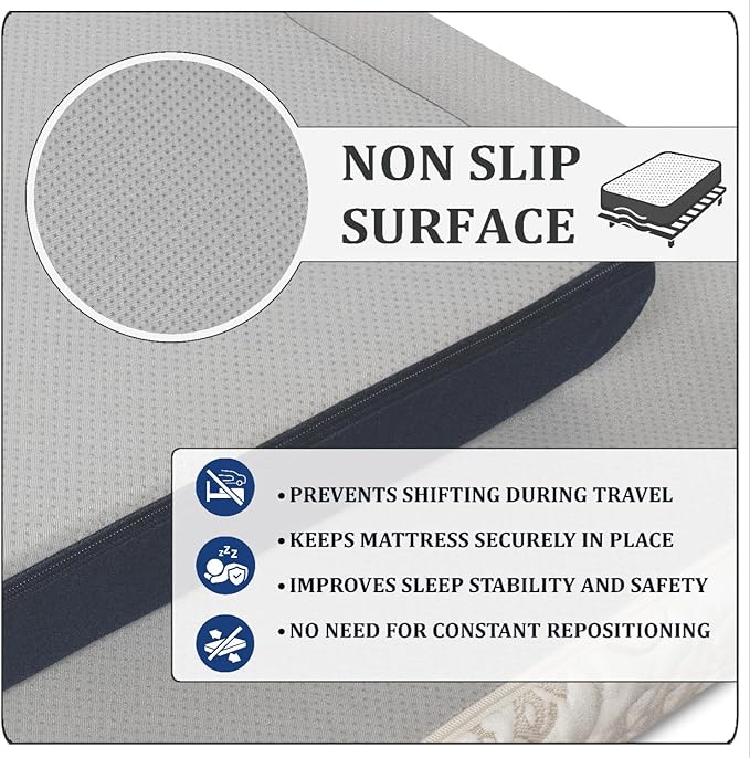 Foamma 5” x 30” x 75” Water Resistant Gel Memory Foam RV Bunk Mattress, Firm High Density Foam Base, Comfortable and Durable Polyester Cover, Truck, Camper, Travel Trailer, Made in USA
