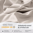 LuxClub 4 PC Sheet Set Bed Sheets Deep Pockets 16" Eco Friendly Wrinkle Free Cooling Machine Washable Hotel Bedding Silky Soft - Linen Queen