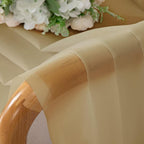 Chyhomenyc Gold Sheer Curtains 96 inches Long 2 Panels, Light Filtering Soft Airy Solid Elegant Voile Window Treatment Drapes for Bedroom Living Room Wedding Party Decor, 42 Wx96 L, 8FT L