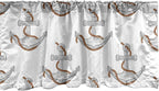 Ambesonne Vintage Nautical Tattoo Window Valance Pack of 2, Repetitive Anchor and Motif Maritime Pattern, Rod Pocket Curtain Valances for Kitchen Bedroom, 42" X 18", Pale Cinnamon Pale Grey