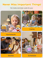 Think Academy Pawpal Toy for Kids & Toddlers - All-in-1 Stories, Music, Podcast, Schedule, Ok-to-Wake, Habit-Building, Digital Pet, Nightlight, Parental Control, Message, for Girls Boys Ages 3+