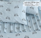 RUVANTI Flannel Sheets Twin XL Size - 100% Cotton Double Brushed Twin XL Sheet Sets, Deep Pockets 16 Inches, All Seasons Breathable & Extra Soft Bed Sheets, Warm & Cozy, 3 Piece, Soul Dog