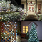 Brizled White Christmas Lights, 78.74ft 240 LED Mini String Lights Connectable, Plugin Christmas String Lights Outdoor, 8 Modes Christmas Tree Lights Waterproof for Indoor Outside Xmas Garden Decor
