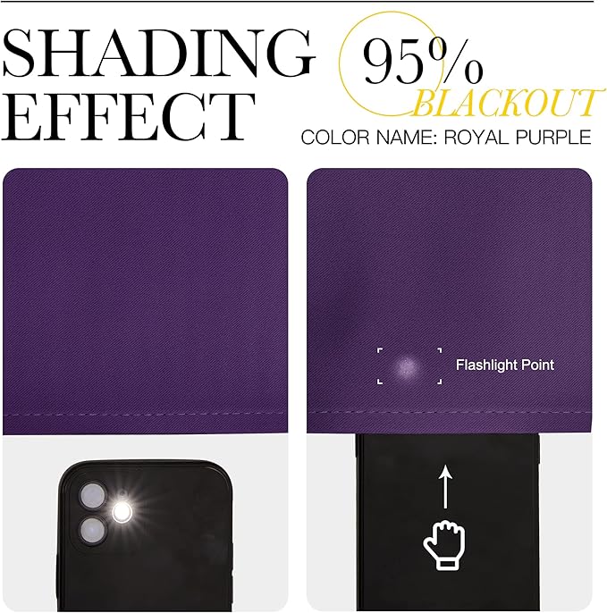 NICETOWN Royal Purple Doorway Curtains for Bedroom 78 inch Length, Grommet Privacy Light & Sound Reducing Room Darkening Window Treatments for Living Room, 2 Panels, W52 x L78