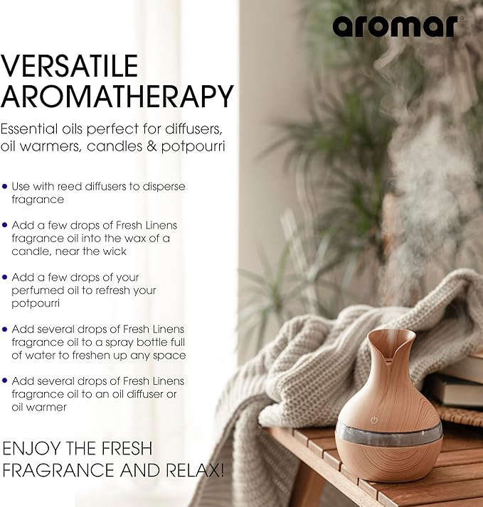 AROMAR Premium Fragrance Oil - Essential Oil for Diffusers & Home Aromatherapy - Sea Breeze - 8oz