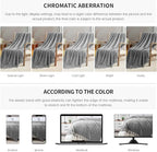 BOURINA Light Grey Throw Blanket 50 x70 Inches Jacquard Argyle Throw Textured Solid Soft Throws and Blankets for Sofa or Bed Knitted Decorative Blanket