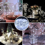 12 Pack Fairy Lights Battery Operated 7ft 20 LED Mini String Lights Twinkle Lights Silver Wire Firefly Starry Lights for Mason Jars Wedding Party Christmas Centerpiece Decor, Warm White & Cool Whtie